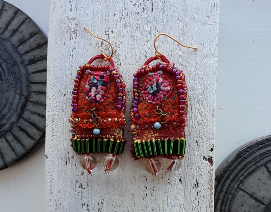 Textile Earrings