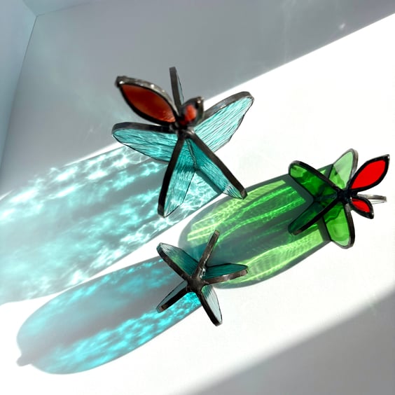 3D everlasting stained glass green cactus, Stained glass art, Dopamine decor