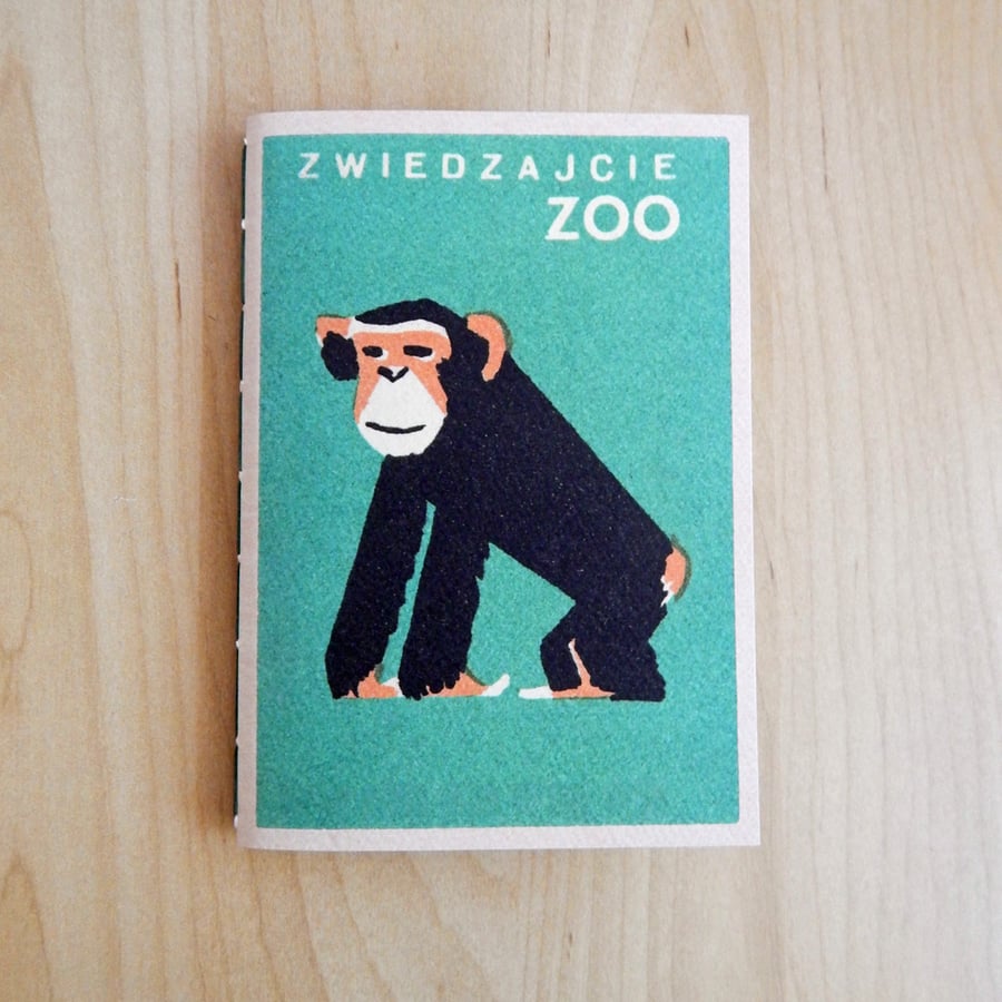 Chimpanzee Notebook, Zoo themed book, Monkey, Chimp - Cheeky monkey, for Boys
