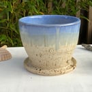 Handmade Planter with Attached Tray