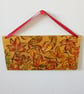 Metallic Autumn leaves handpainted wooden wall decoration.   - Image 2