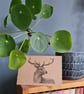 Deer Card - Ink Drawing - Blank Inside - Image 2