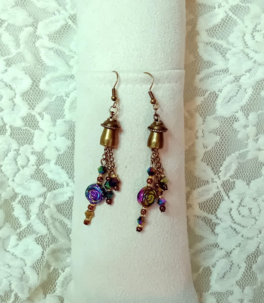 Glass Beads with Bronze 