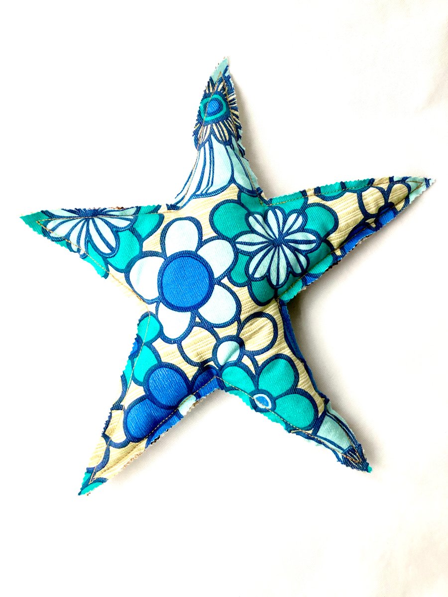 Christmas Star reversible vintage cushion