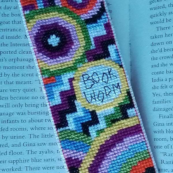 Bookworm Bookmark, Geometric Bookmark,  Abstract Bookmark - Yellow Circle