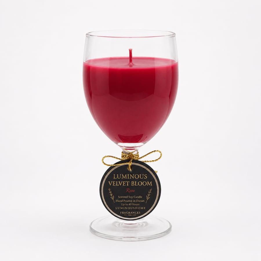 Rose Scented Soy Candle - Handmade Luxury Candle - Gift for Her