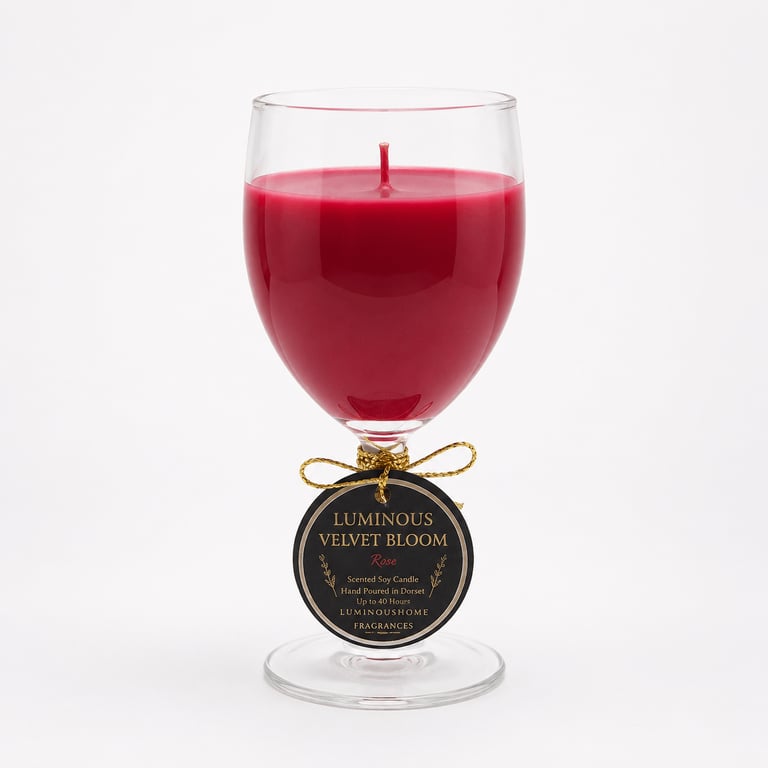 Rose Scented Soy Candle - Handmade Luxury Candle - Gift for Her