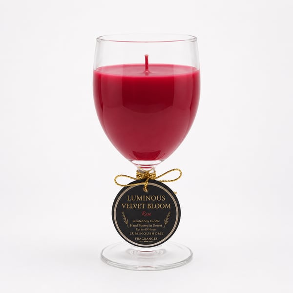 Rose Scented Soy Candle - Handmade Luxury Candle - Gift for Her