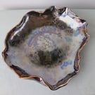 Wavy Crystalline Treacle Handmade Ceramic Bowl