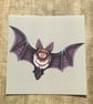 Flying Bat Square Post Card Print - Image 2