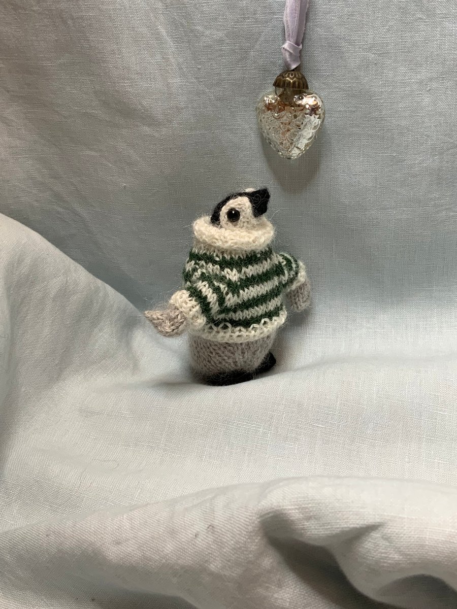 Hand Knitted Little Penguin - Dot Pebbles Pattern