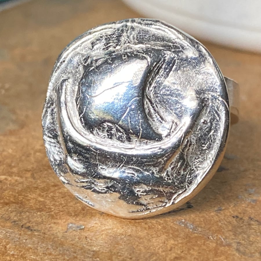 Viking ship ring
