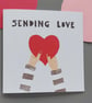 Sending Love thinking of you card - Image 1