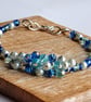 Ocean Mist Blue Cluster Bracelet - Handmade Glass Jewellery, Gift for Her - Image 3