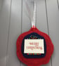 Hand Embroidered Christmas Elf Decoration  - Image 3