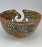 Large stoneware Yarn Bowl Knitting Crochet Bowl 7 layers of Lead free Glaze  - Image 2