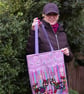 Handmade Felted Wool Bag with Cats Design - Image 8