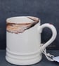 Hare mug, hand painted, earthenware - Image 3