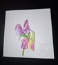 Original Handpainted Greetings Card- Sweet Pea