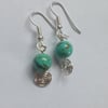 Turquoise Spiral Earrings