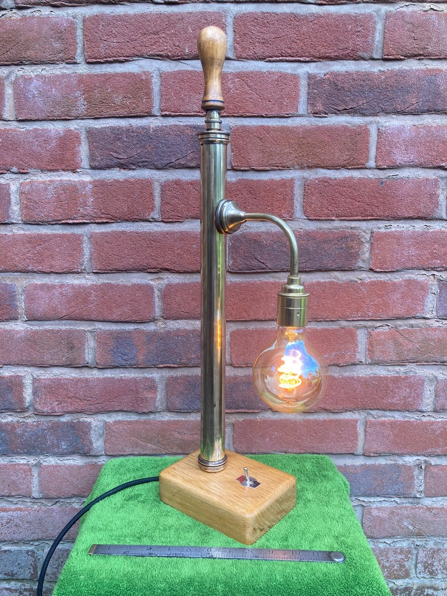 Decorative Brass Table Lamp, Upcycled Vintage Mysto Garden Sprayer