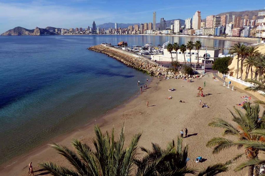 Benidorm Mal Pas Beach Costa Blanca Spain Photograph Print