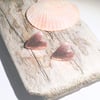 Copper Heart Stud Earrings - UK Free Post