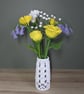 Single stem rose, yellow macrame rose, textile rose - Image 8