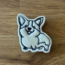 Handmade Corgi Ceramic Fridge Magnet