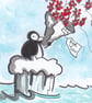 'Penguins of Love' an A4 sized original artwork - Image 2