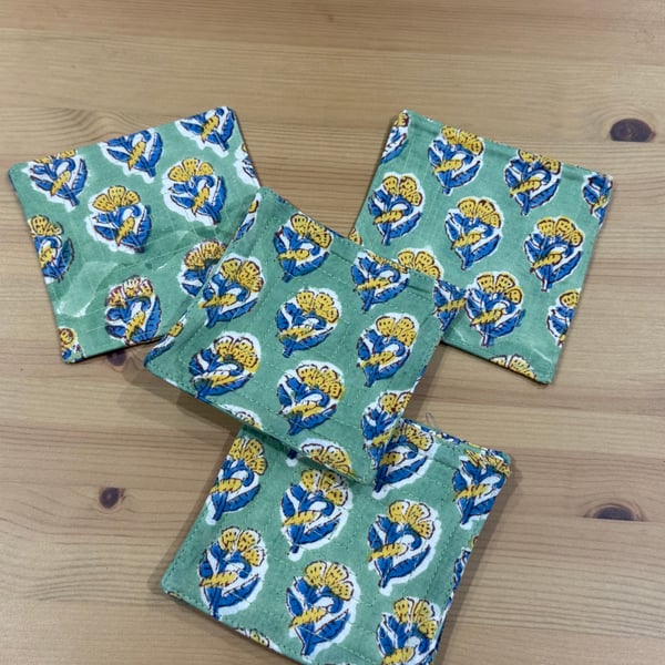 Block Print Coaster Set of 6