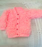 Baby Girl's Looped Cardigan and Bonnet Set, Baby Girl's Outfit, Baby Shower Gift - Image 9