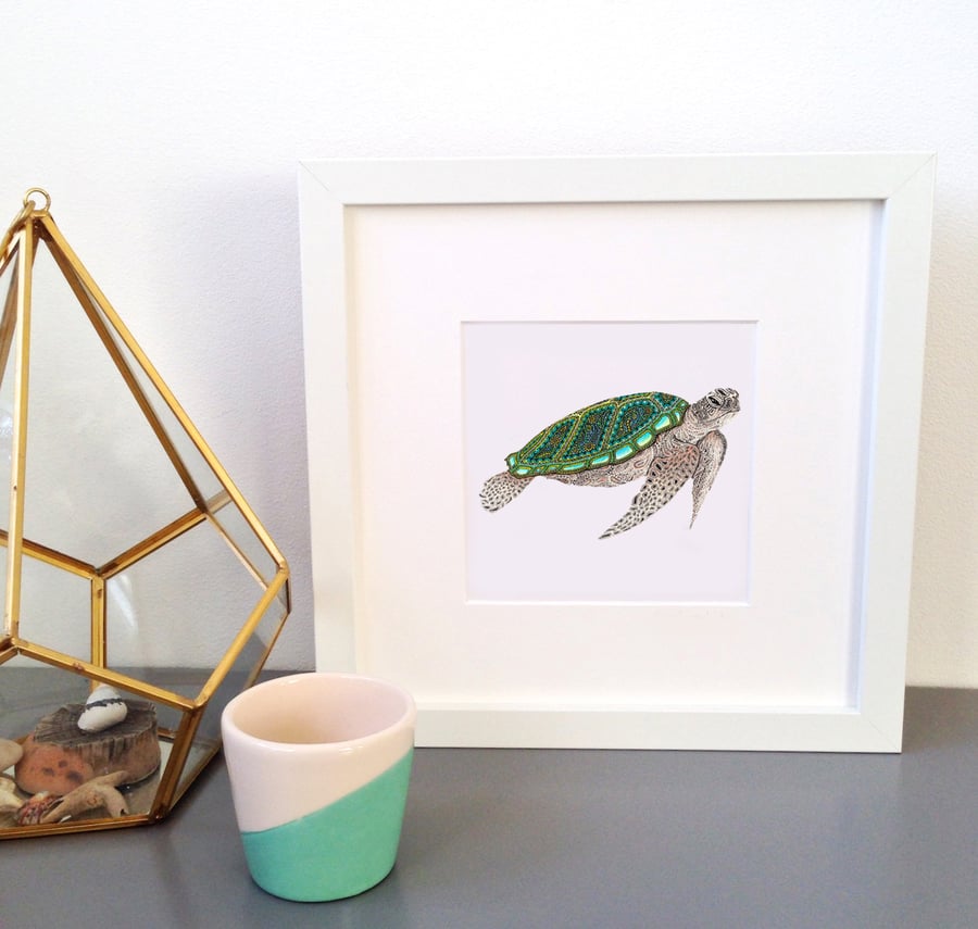 'Turtle' Framed Print