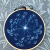  Cyanotype Botanical Art in a Hoop.