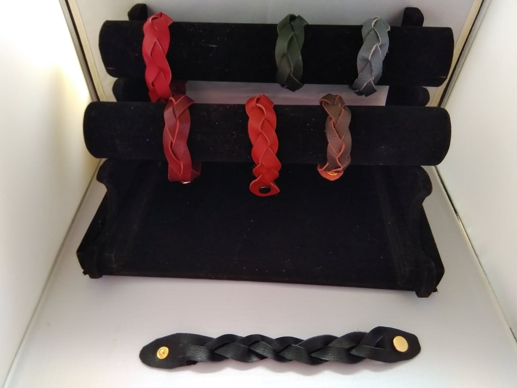 Black Leather Braided Bracelet