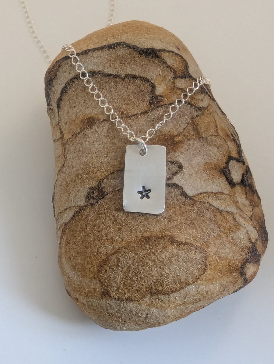 Star Pendant, recycled sterling silver