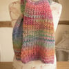 Pretty Variegated Crochet Scarf 