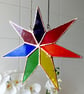 Stained Glass Rainbow Chakra Star Suncatcher - Image 7