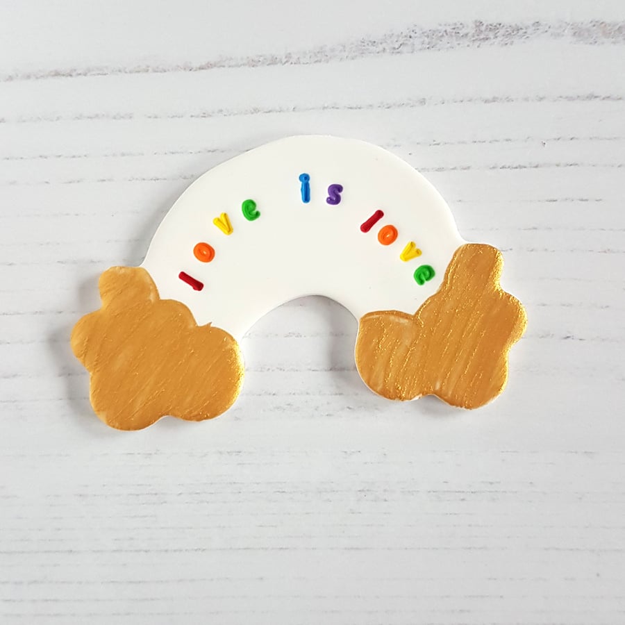 'Love is love' Rainbow hanging decoration OR Magnet