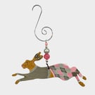 Hare with Pink Chequered Trousers