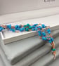Unisex Sleeping Beauty Turquoise Gemstone Chip & Copper Twisted Bracelet - Image 4