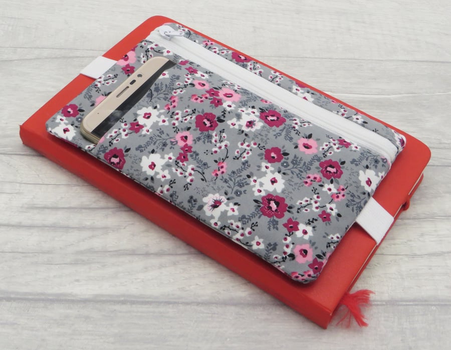 Zipped Pouch with elastic band for bullet journ... Folksy