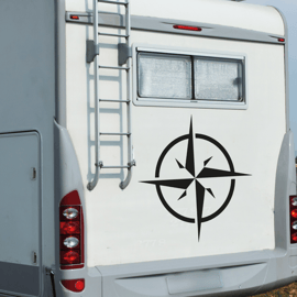 Compass Camper Van Symbol Sticker Motor home Decal Personalised