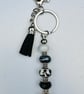 Bag charm key rings, large, assorted colours beading and tassels  - Image 3
