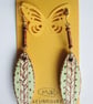 Pyrography wooden drop earrings. Original handmade  - Image 1