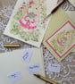 Daisies, Sweet peas and Bunny - Blank Card - Image 8