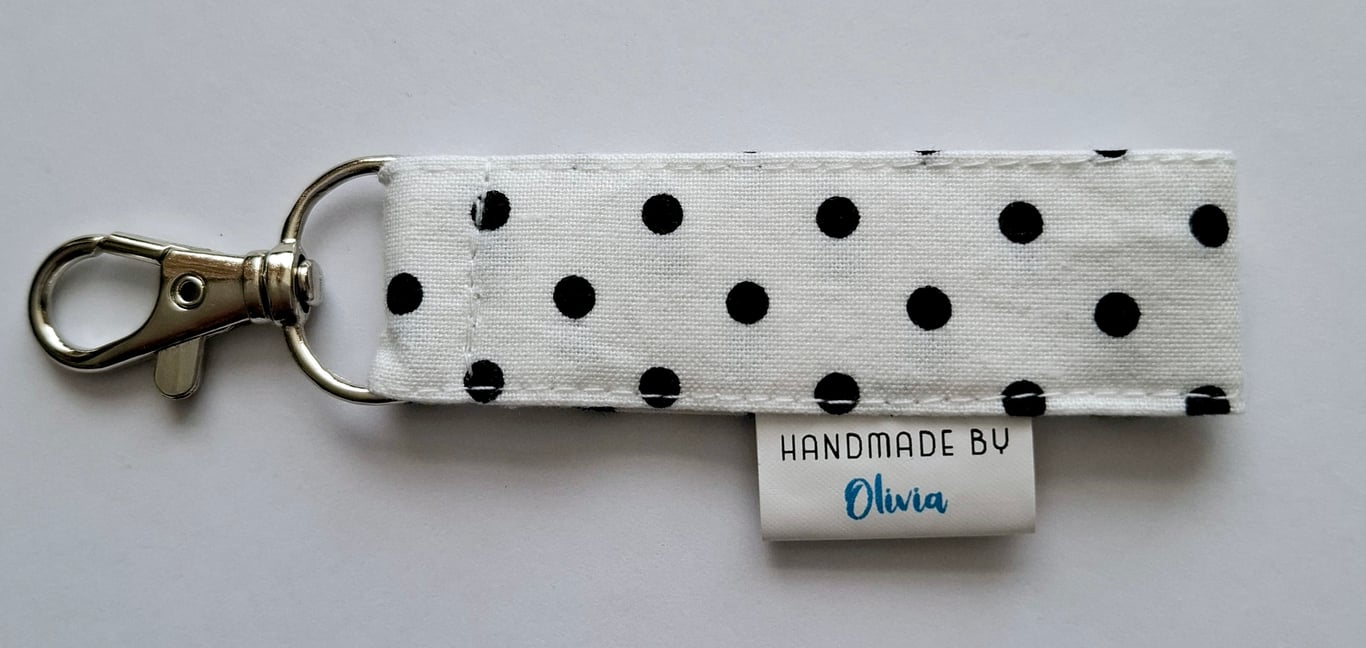 Handmade mini fabric keyring or keyfob 