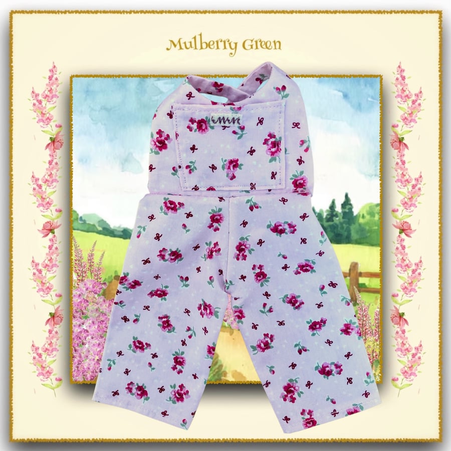 Reserved for Susan  - Pink Floral Dungarees