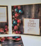 Set of 4 Luxury Christmas Cards & Matching Gift Tags - Wood Backdrop & Baubles - Image 6