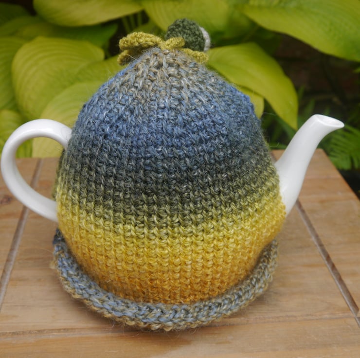Acorn Tunisian Crochet Tea Cosy, Marbled Autumn... Folksy